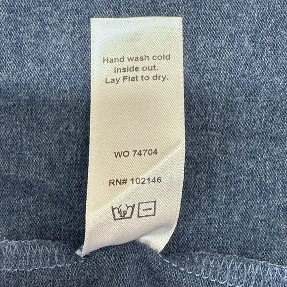 Michael Stars Long Sleeve Lightweight Sweater Size Small Blue with White Collar - Picture 5 of 10